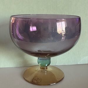Iridescent Purple Glass Dessert Cups